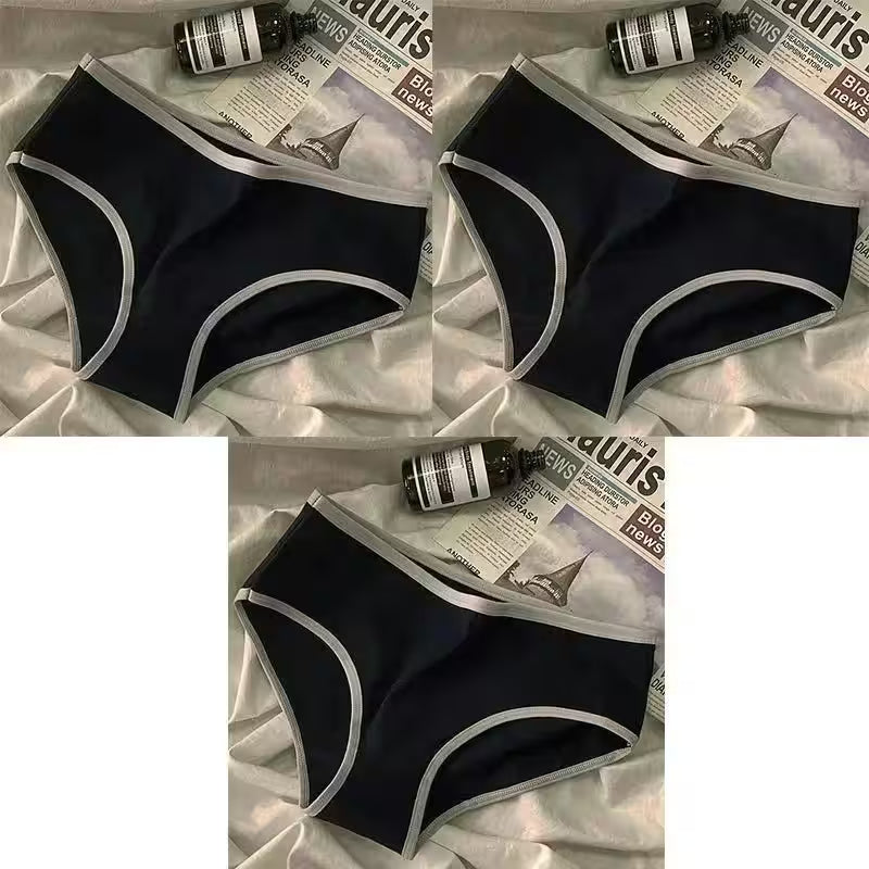 3pcs Sports Cool Style Minimalist Girls' Underwear Mid Waist - Additional View 24