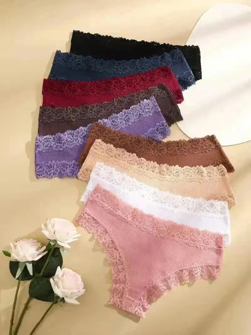 5Pcs/set Cotton Panties Floral Lace Intimate Underwear Trendy - Additional View 15