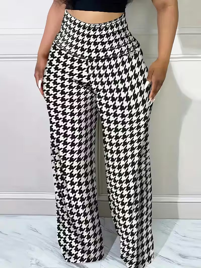 Plaid Wide Leg Pants  High Waist Casual Spring - Additional View 4