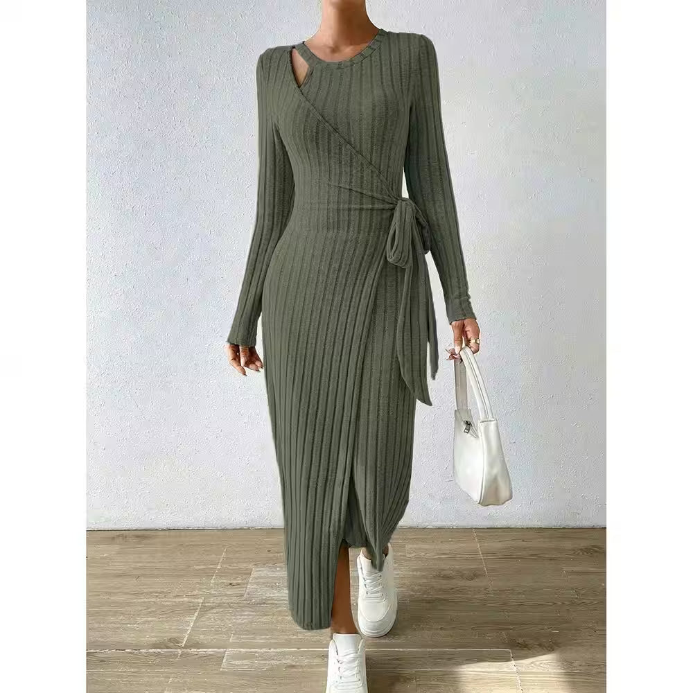 Dresses Fitting Slim Plain Asymmetric - Additional View 6
