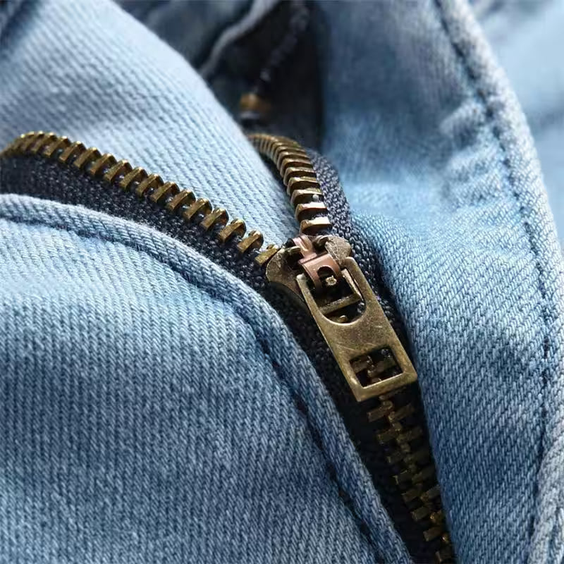 Denim Pants Girls Streetwear Casual Wide - Additional View 4