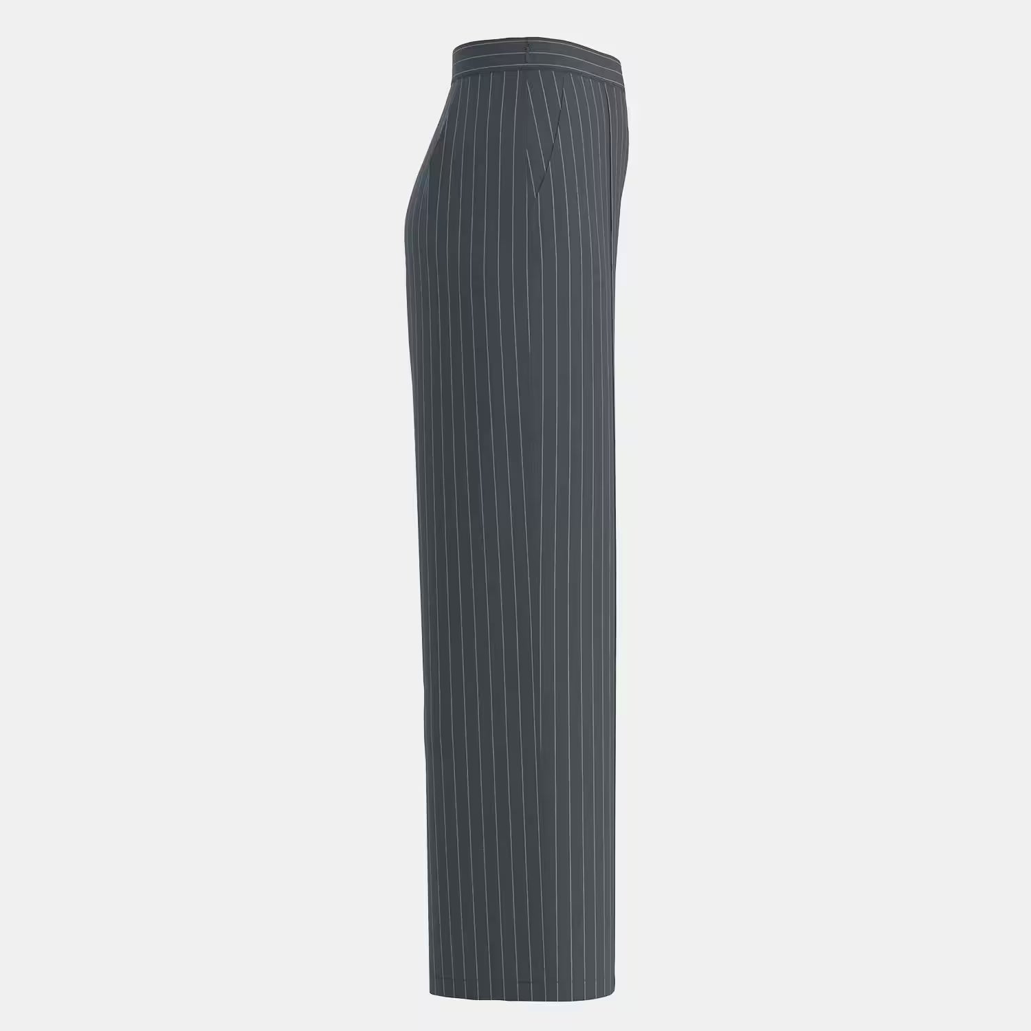 Pants Retro French Striped Waist Straight Casual - Additional View 2