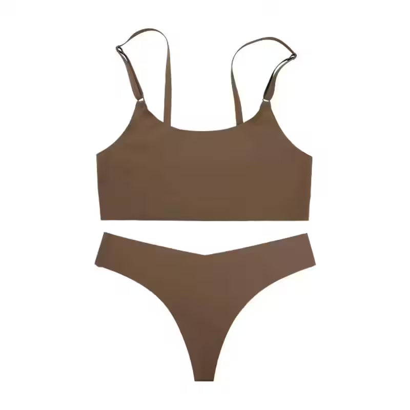 Silk Seamless Wireless Bras And Underwear Set - Additional View 8