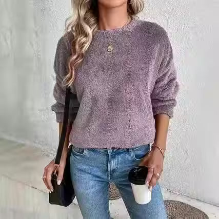 Dresses - Pullover Casual Double-sided Velvet Loose Sweater for Women