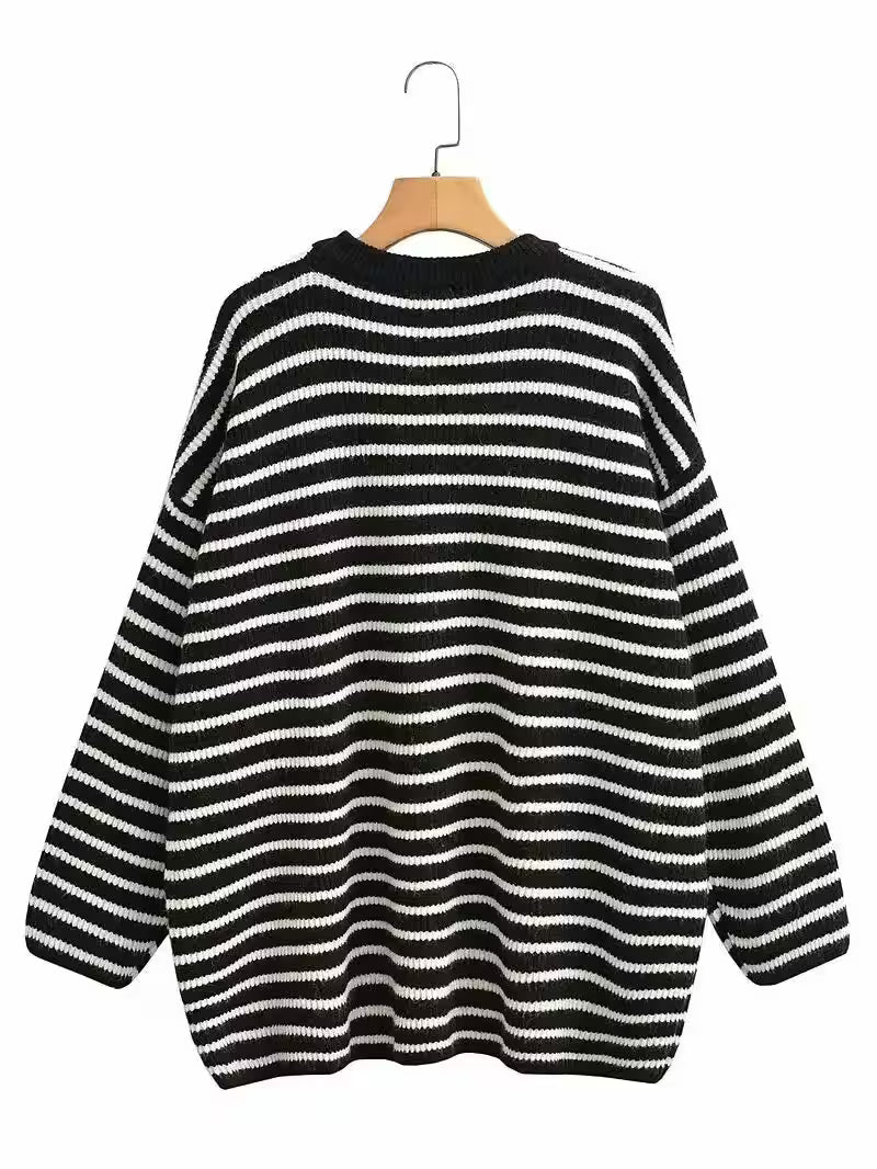 Plus Size Sweater Roomy Mid-Length Crew Neck - Additional View 2