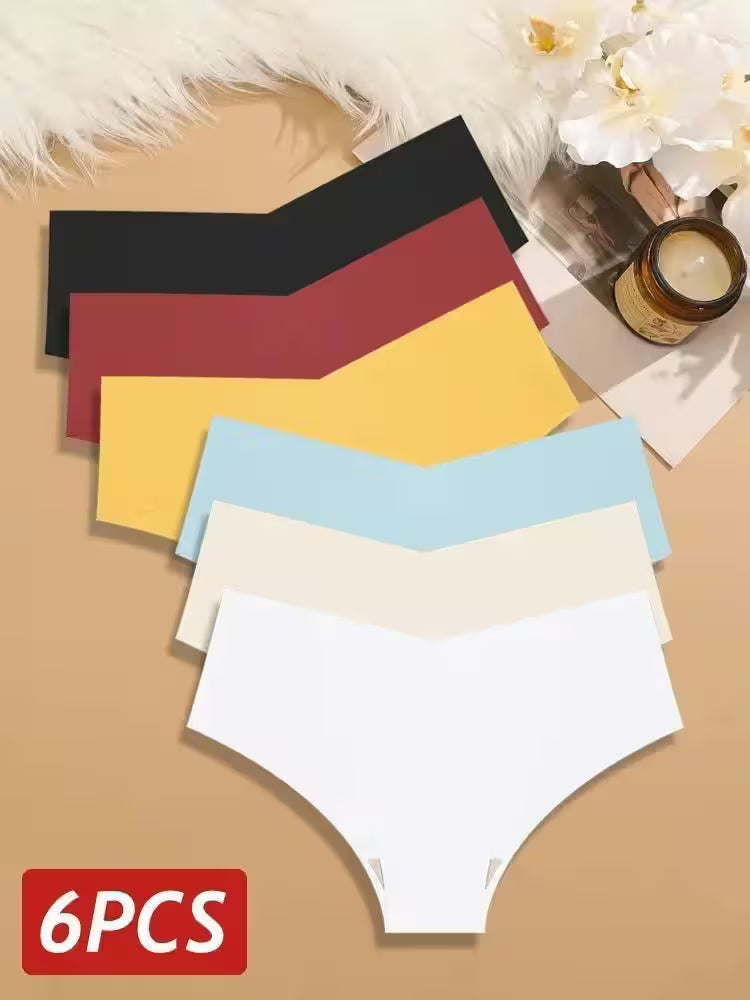 6PCS Panties Ice Silk Ultra Thin Briefs Sexy - Additional View 15