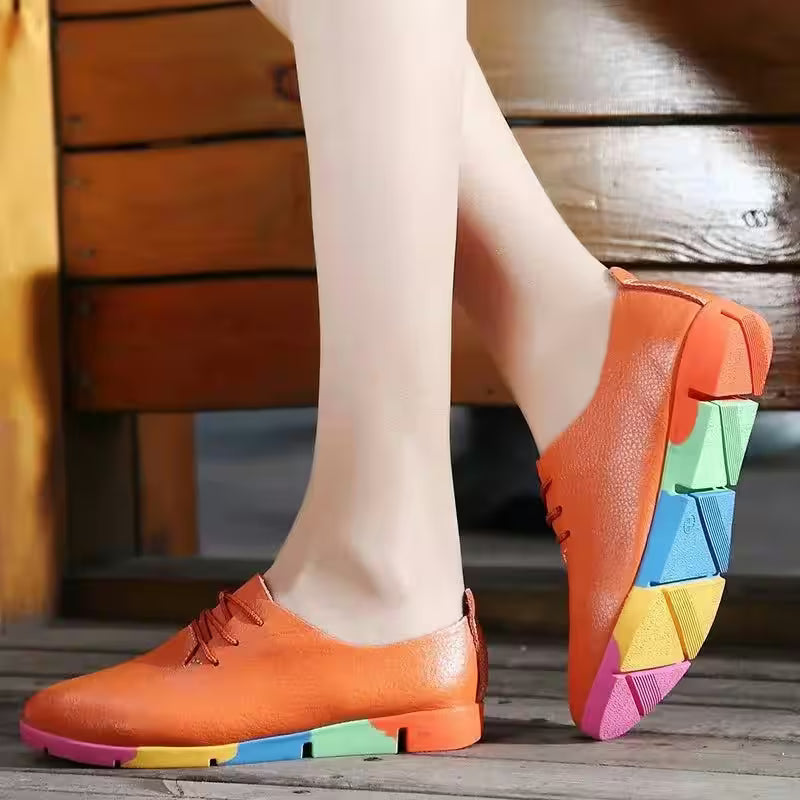 CloudWalk™ Soft Leather Casual Flats - Women's Fashion - View 4