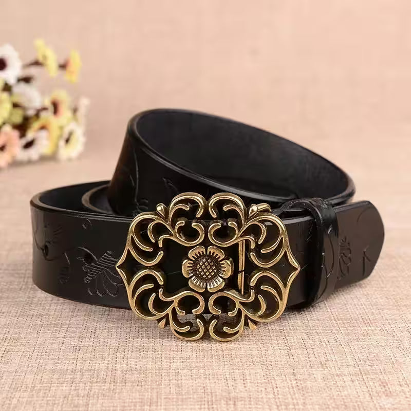Sunflower Pattern Needle Buckle Belt - Additional View 11
