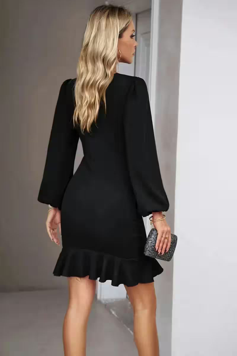 Bubble Sleeve Dress - Women's Fashion - View 3