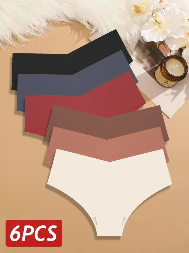 6PCS Panties Ice Silk Ultra Thin Briefs Sexy - Additional View 19