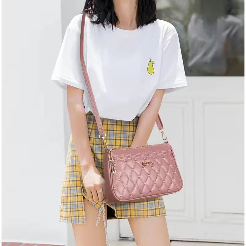 leather-crossbody-bags-zipper-new-fashion-shoulder - Additional View 2
