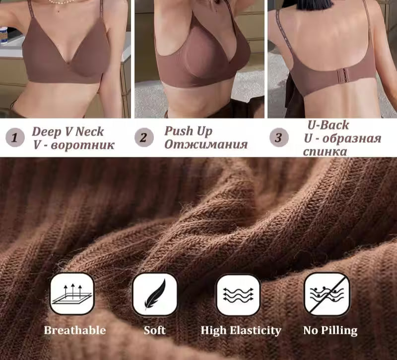 Sexy Seamless Bras Deep V Neck Bralette Sexy Lingerie - Additional View 5