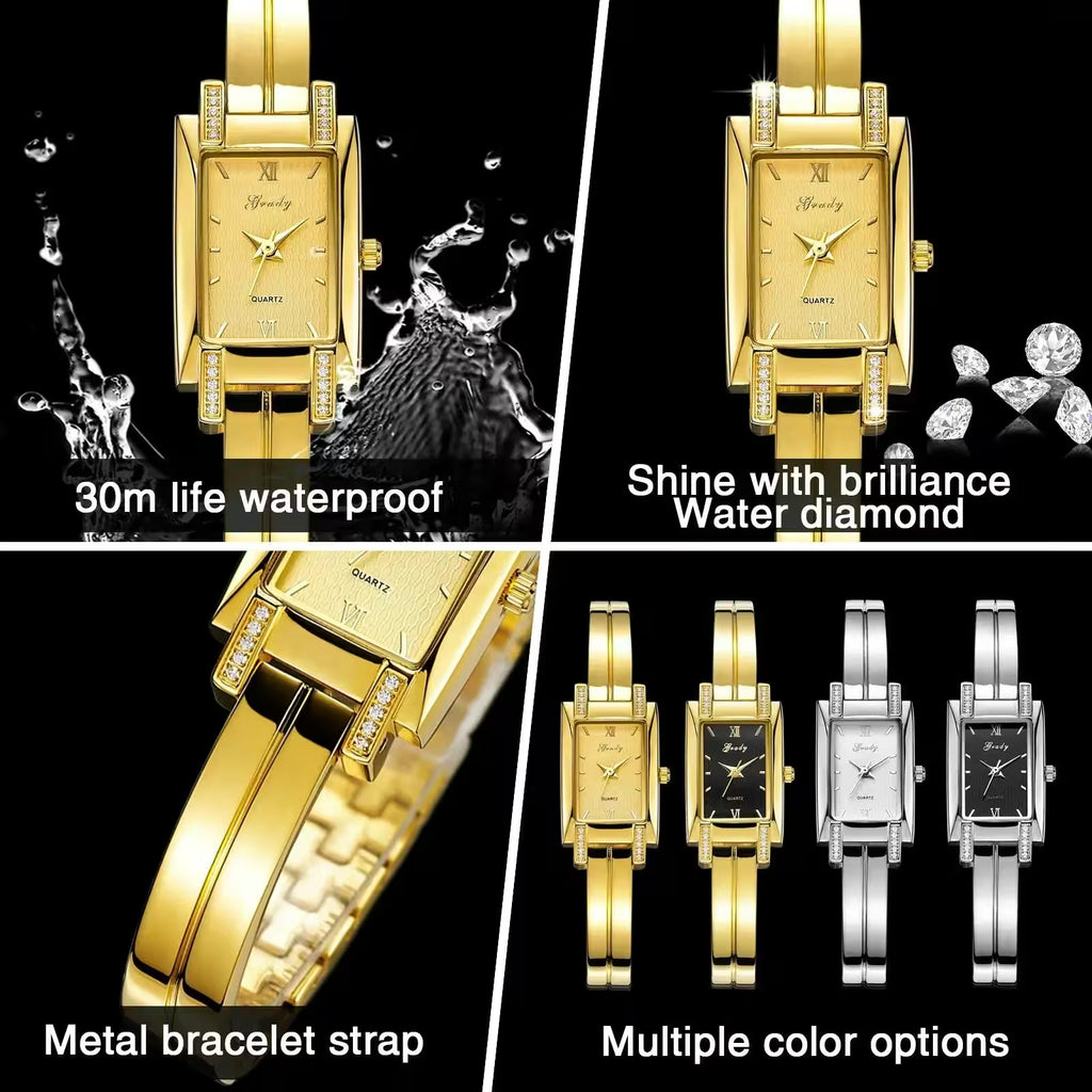 Square Diamond Water Proof Quartz Watches - Women's Fashion - View 7