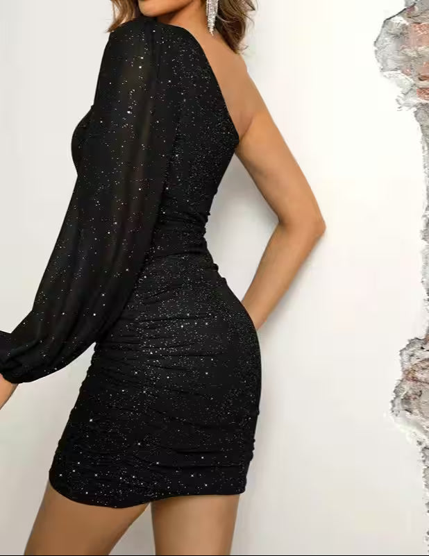 Dresses Sexy  Party Black Hip Short Skirt Female - Additional View 4