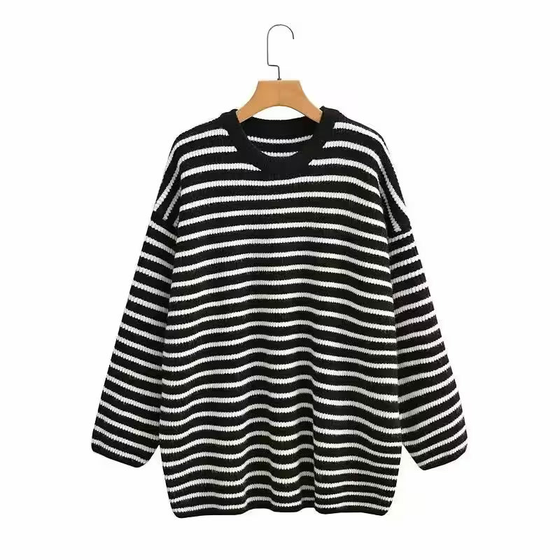 Plus Size Sweater Roomy Mid-Length Crew Neck - Additional View 8