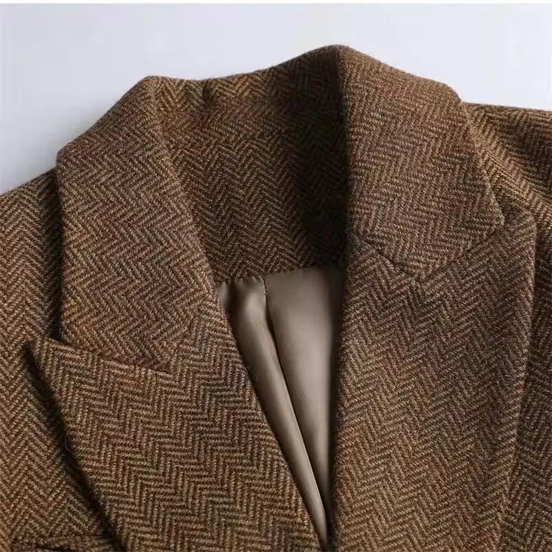 Coat Comes With Belt A Vintage Wool  Autumn And Winter - Women's Fashion - View 8