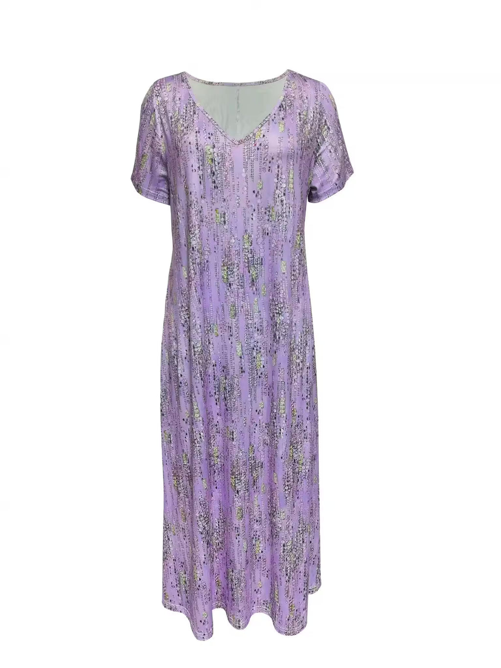 Plus Size Cross border Fashion Print V-neck - Additional View 2
