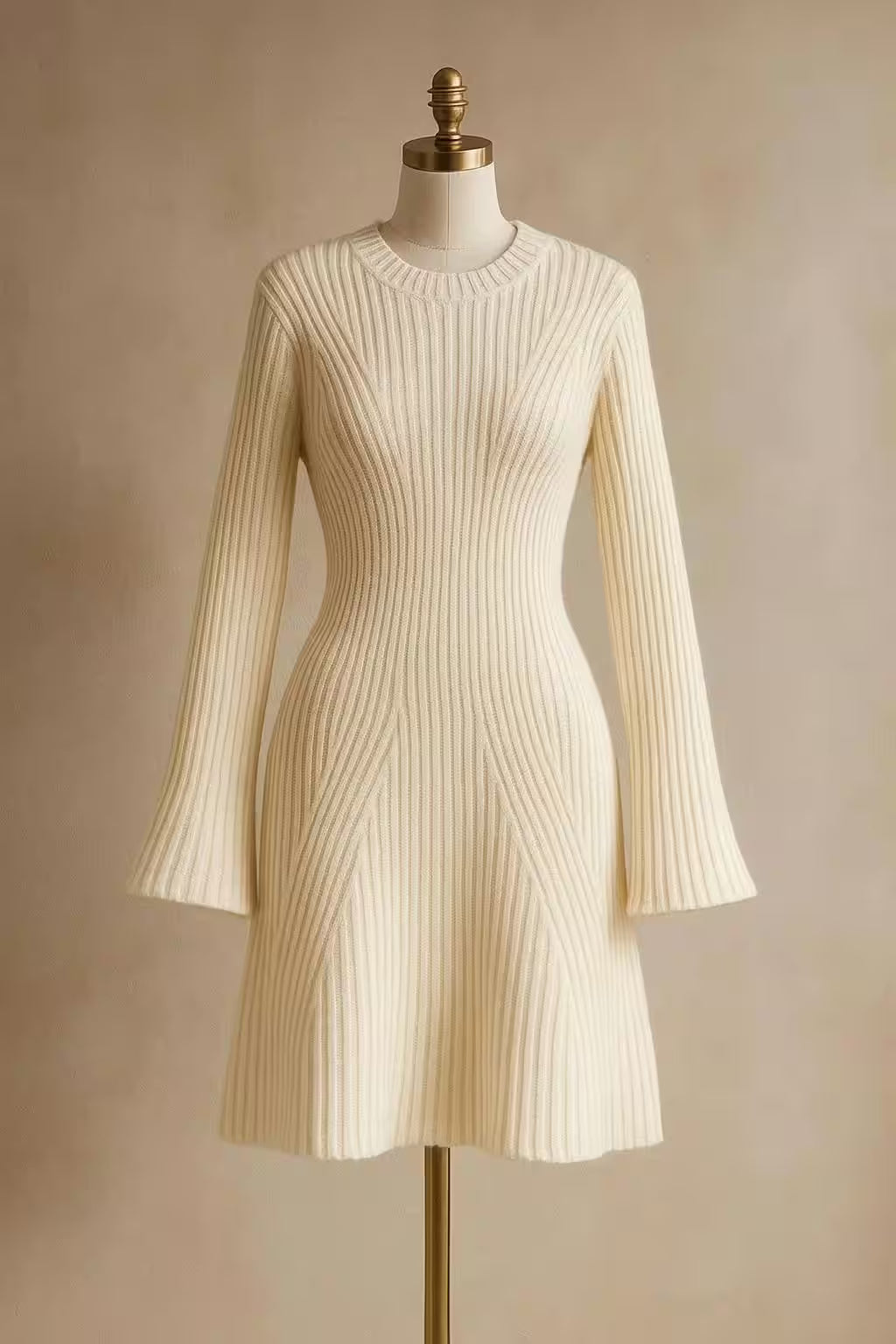 Chic Knit Ribbed Bodycon Dress - Women's Fashion - View 5
