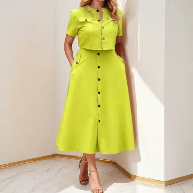 Spring Skirts Shirt Two-piece Set Elegant - Additional View 2