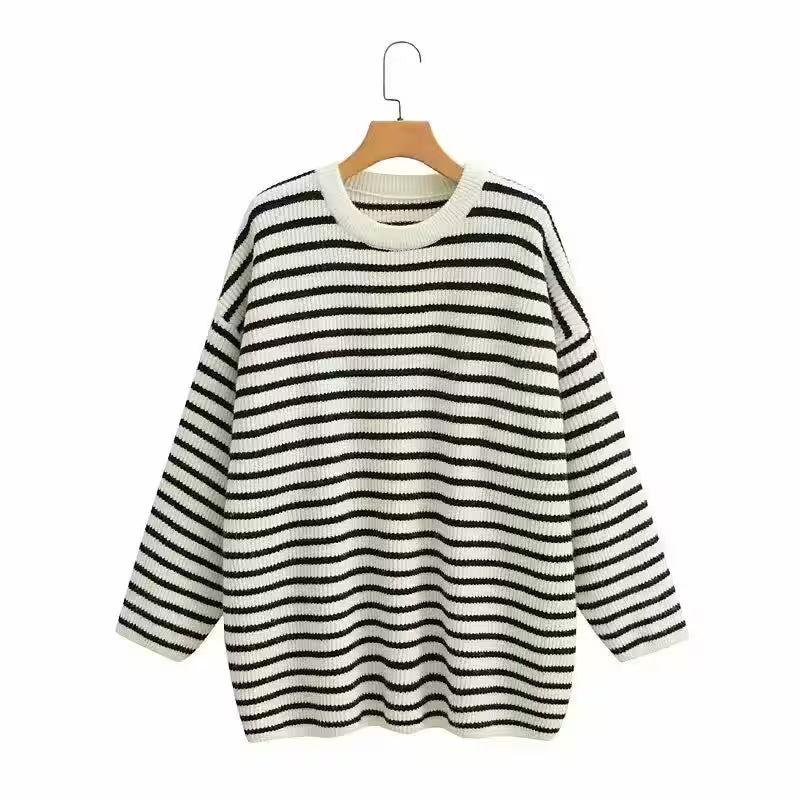 Plus Size Sweater Roomy Mid-Length Crew Neck - Additional View 9