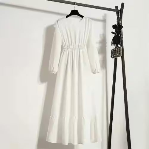Dresses with Waist Slim Long Sleeve Pullover - Additional View 10