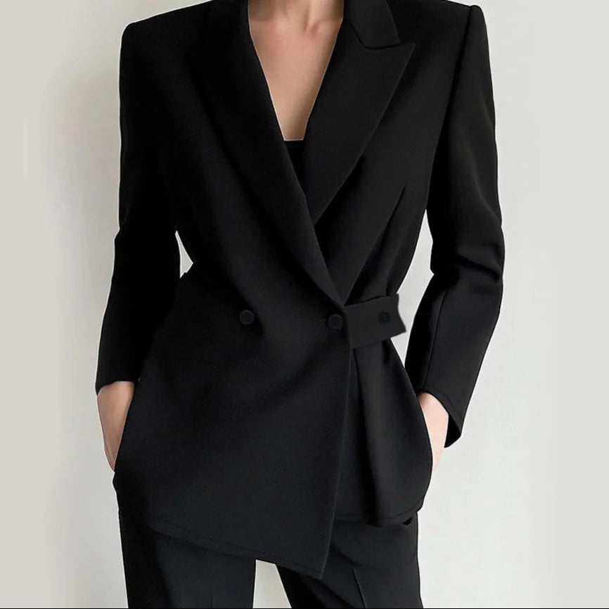 Rings - Long Sleeve Shawl Collar Office Lady Blazers