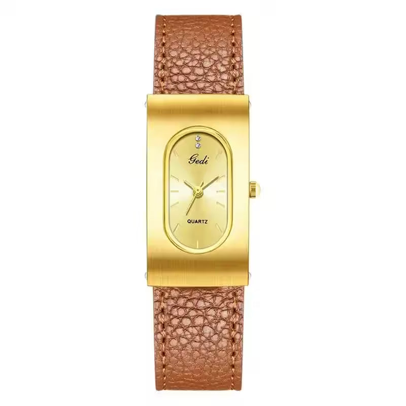 Fashion Gedi Top Brand Quartz Luxury Clock Rectangle - Additional View 2