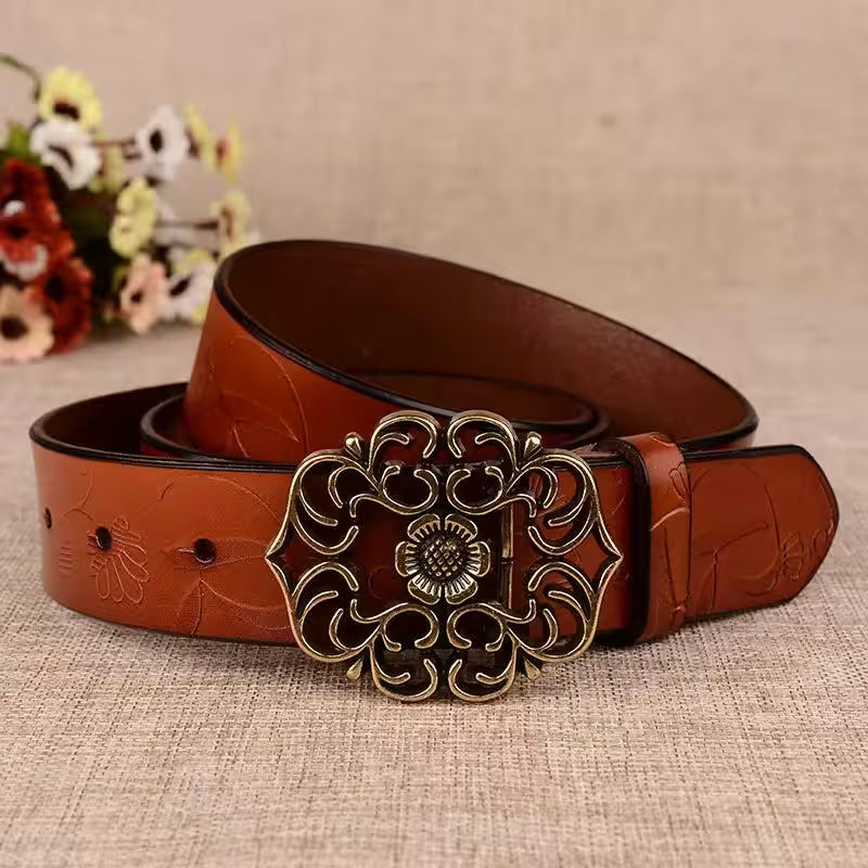 Sunflower Pattern Needle Buckle Belt - Additional View 12