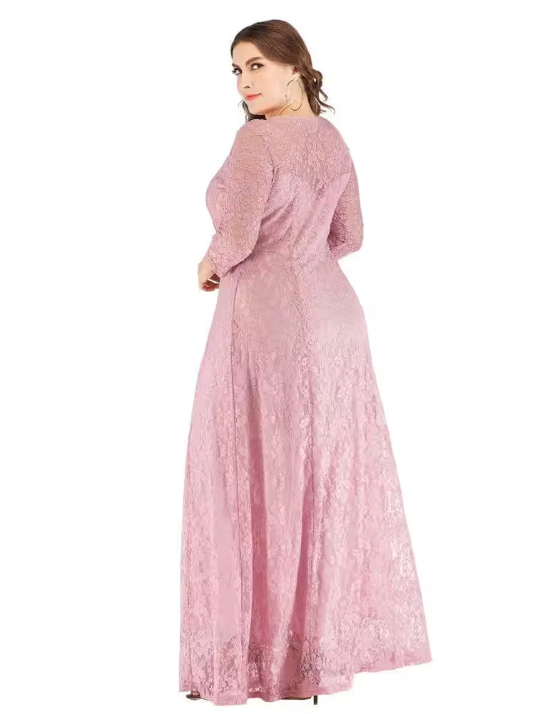 Plus Size Elegant Lace Dress - Additional View 7