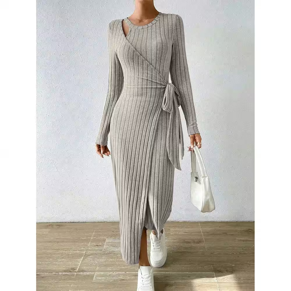 Dresses Fitting Slim Plain Asymmetric - Additional View 7