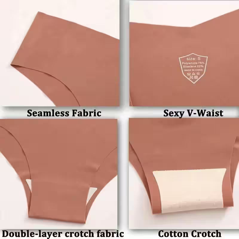 6PCS Panties Ice Silk Ultra Thin Briefs Sexy - Additional View 17