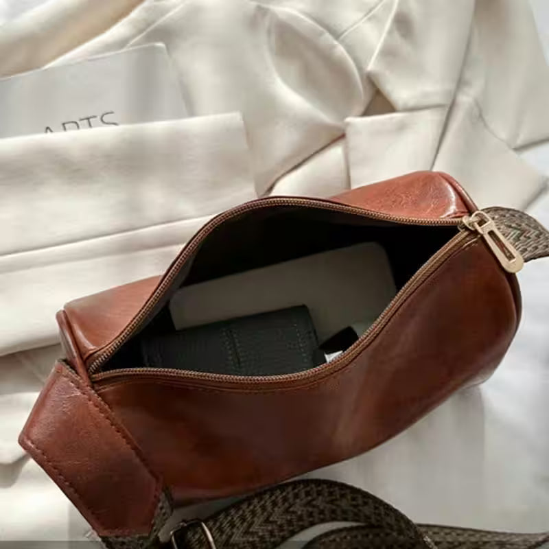 Leather Boston Small Handbag Crossbody Bag Casual - Additional View 5