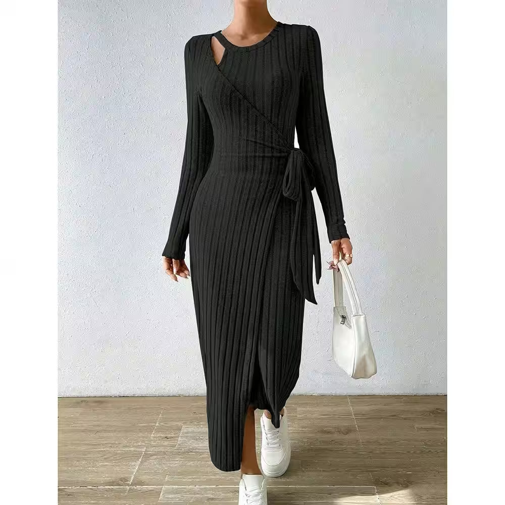 Dresses - Dresses Fitting Slim Plain Asymmetric