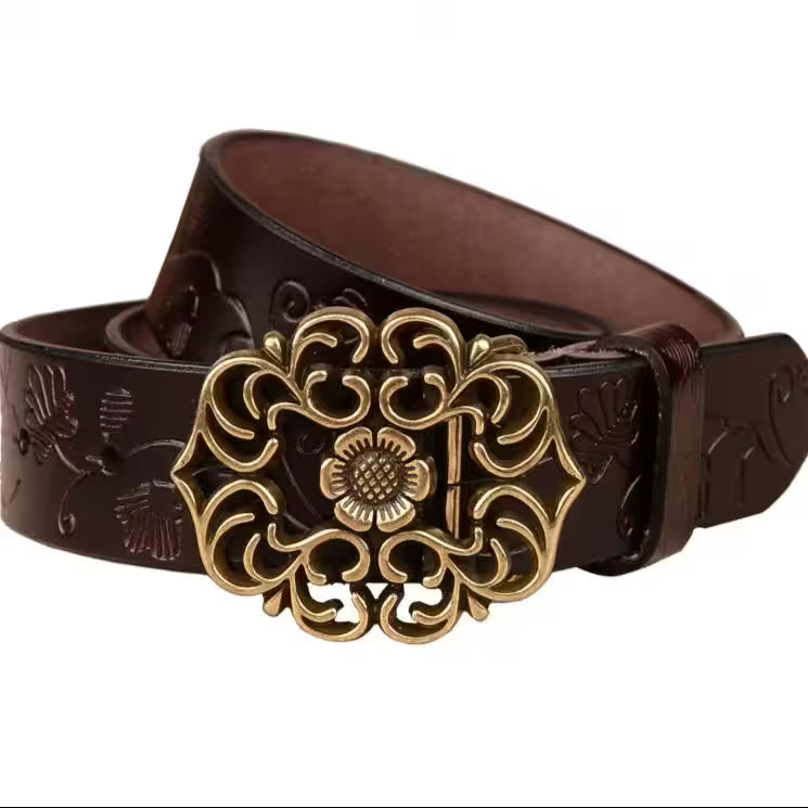 Sunflower Pattern Needle Buckle Belt - Additional View 5