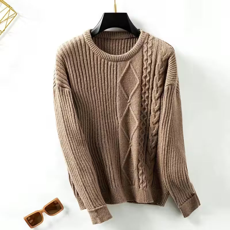 Twist Pullover Sweater Vintage Top - Women's Fashion - View 6