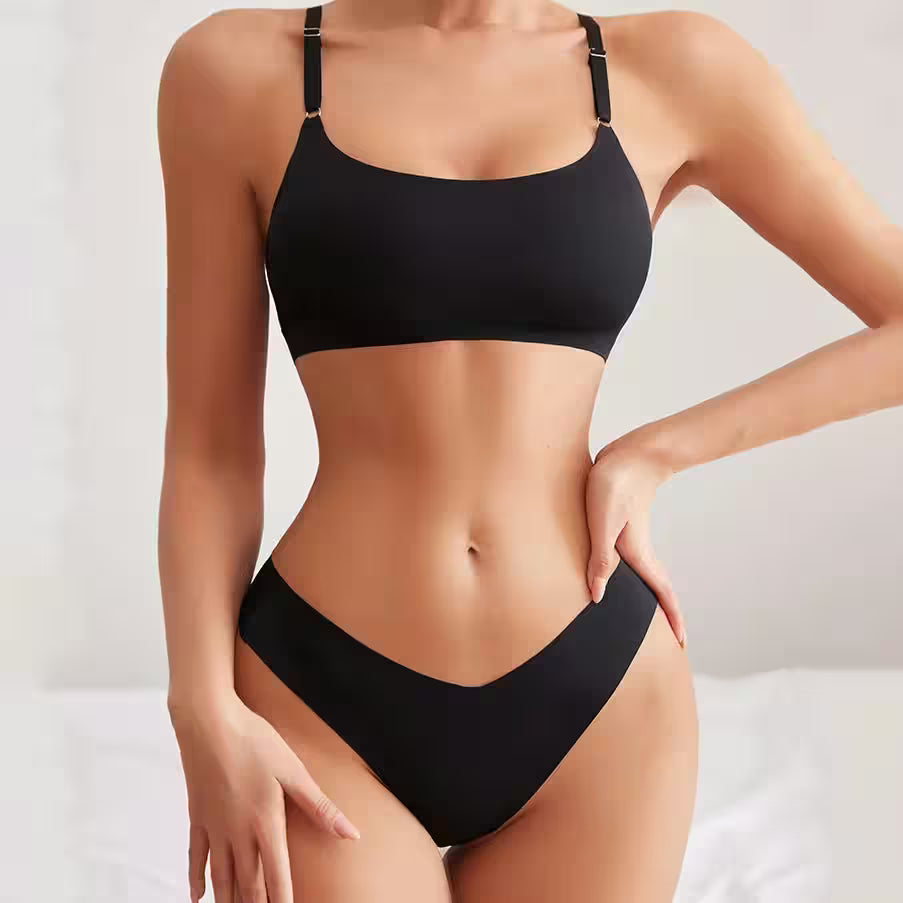 Silk Seamless Wireless Bras And Underwear Set - Additional View 7