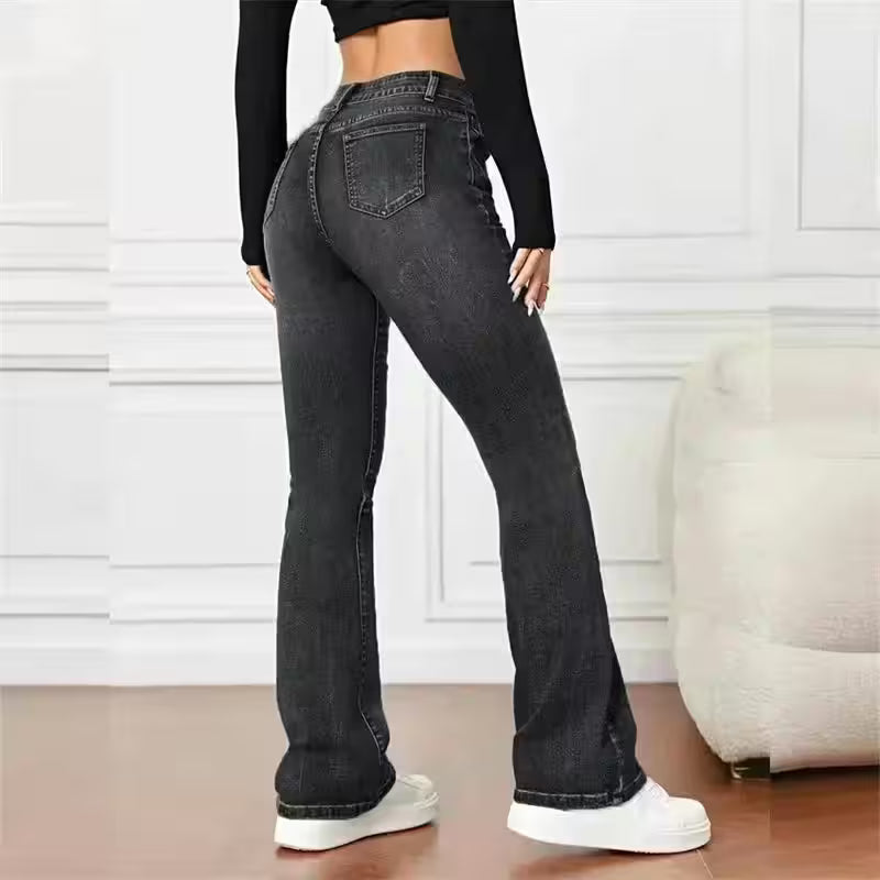 Casual Micro Flares Jeans Vintage Mid - Additional View 6