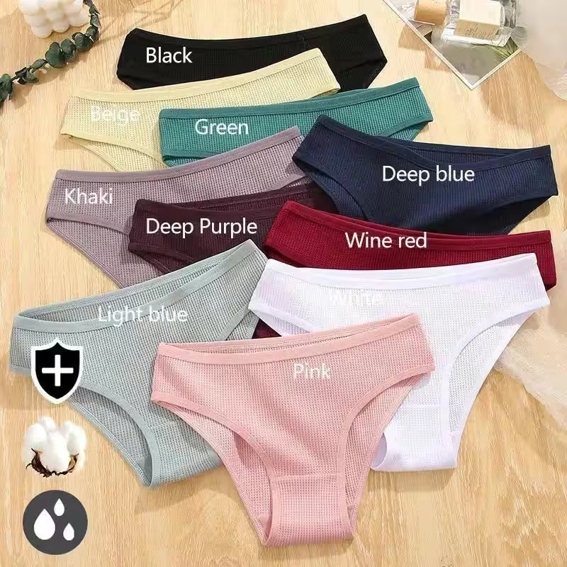 3Pcs/set  Waffle Cotton Panties S-XL - Additional View 6
