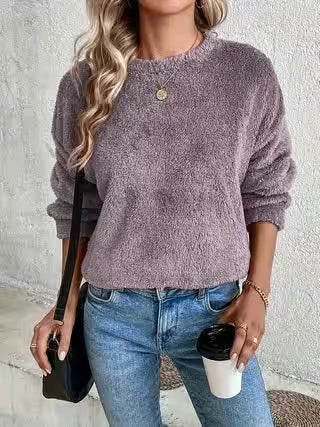 Pullover Casual Double-sided Velvet Loose Sweater - Women's Fashion - View 5