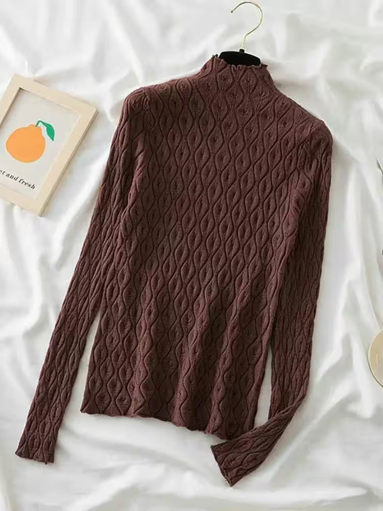 Cashmere Turtleneck Sweaters - Women's Fashion - View 21