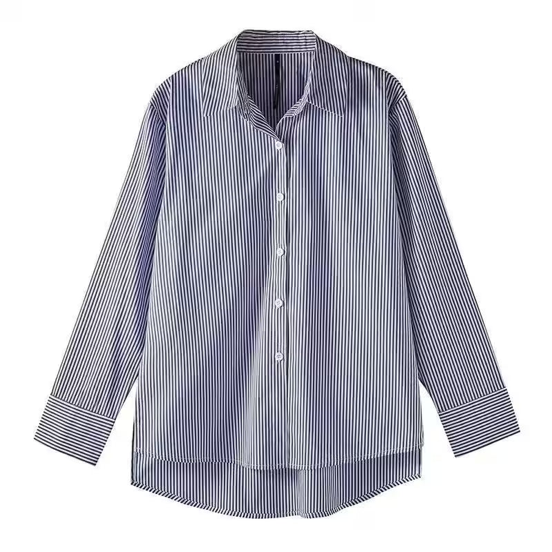Casual Loose Fit Striped Top - Additional View 10