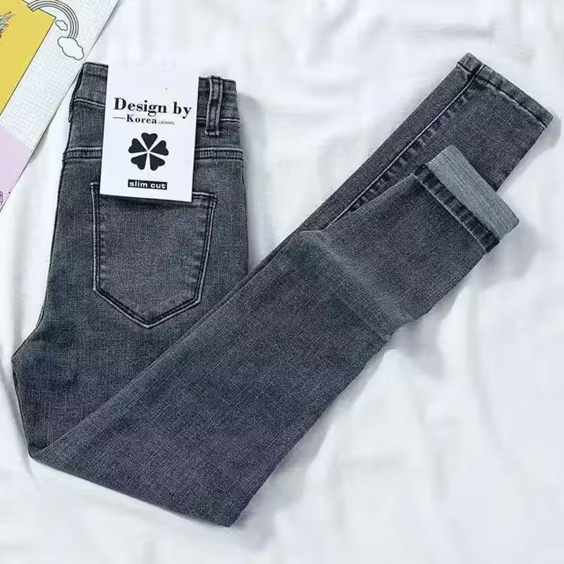 Elastic Pencil Slim Fit Casual Skinny Denim  Women Jeans - Additional View 9