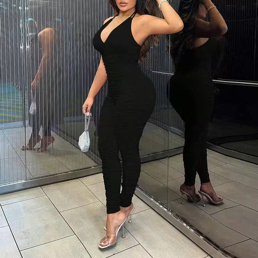Jumpsuits Spring Fashion Fitting Slim Solid - Additional View 2