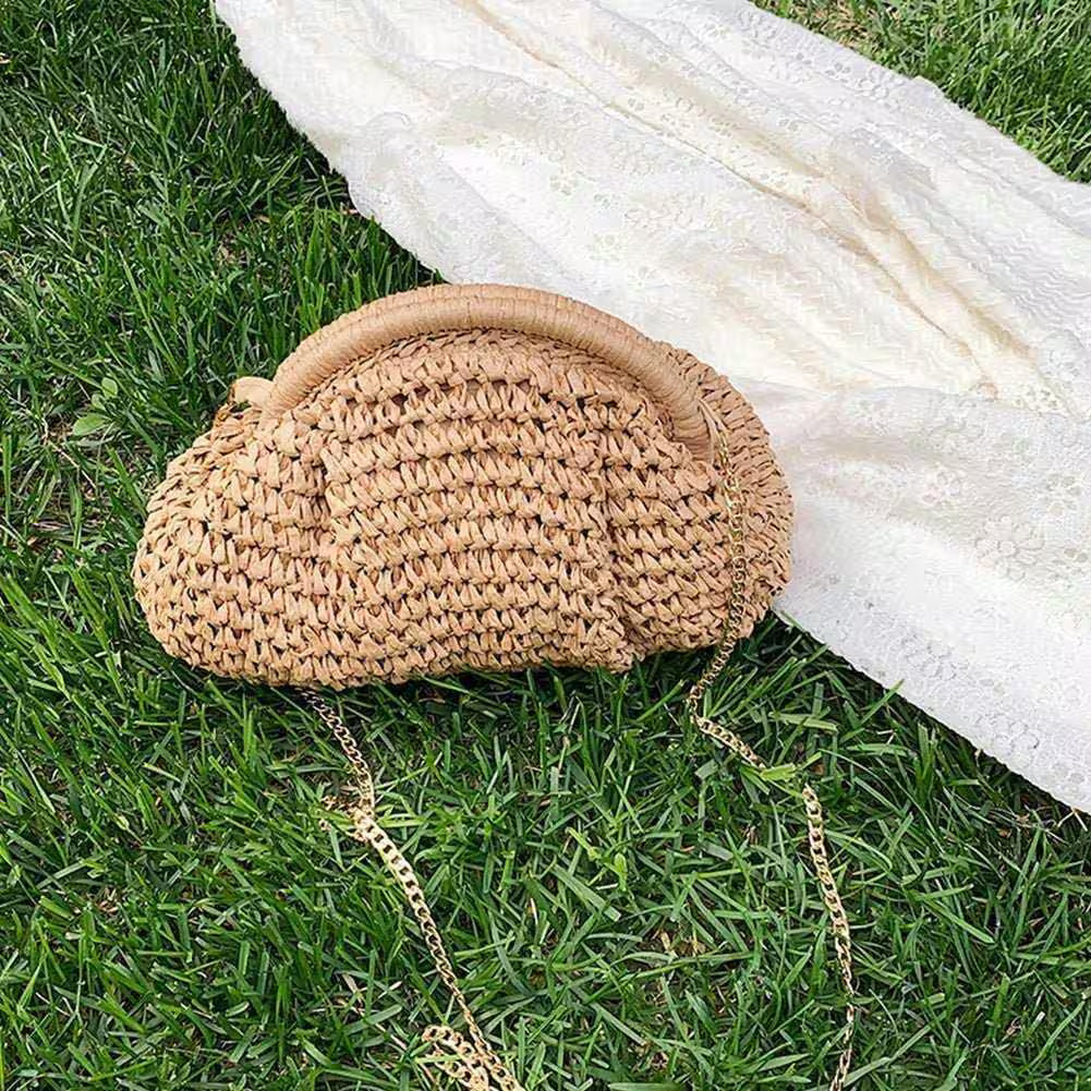 Bag Chain Strap Straw Stylish Crossbody - Flair Feminine