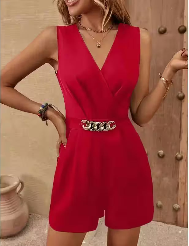 Jumpsuits Sleeveless V-neck Slim High Waist - Additional View 8