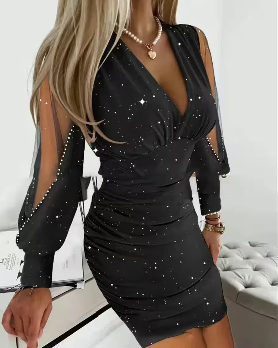 Shirt Slim Dress Elegant Spring Autumn Sexy Casual Party - Additional View 4