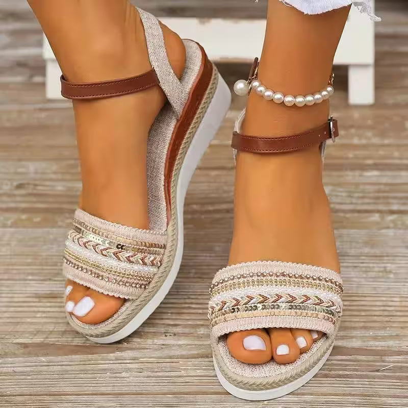 Casual Wedge Sandals - Additional View 5