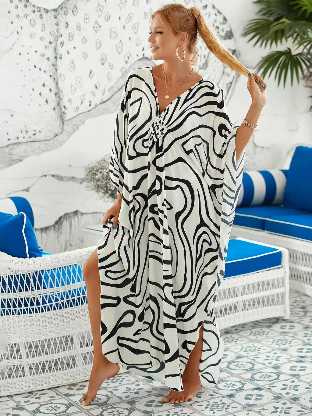 Dress Plus Size Oversized Long Beach Dress - Additional View 28