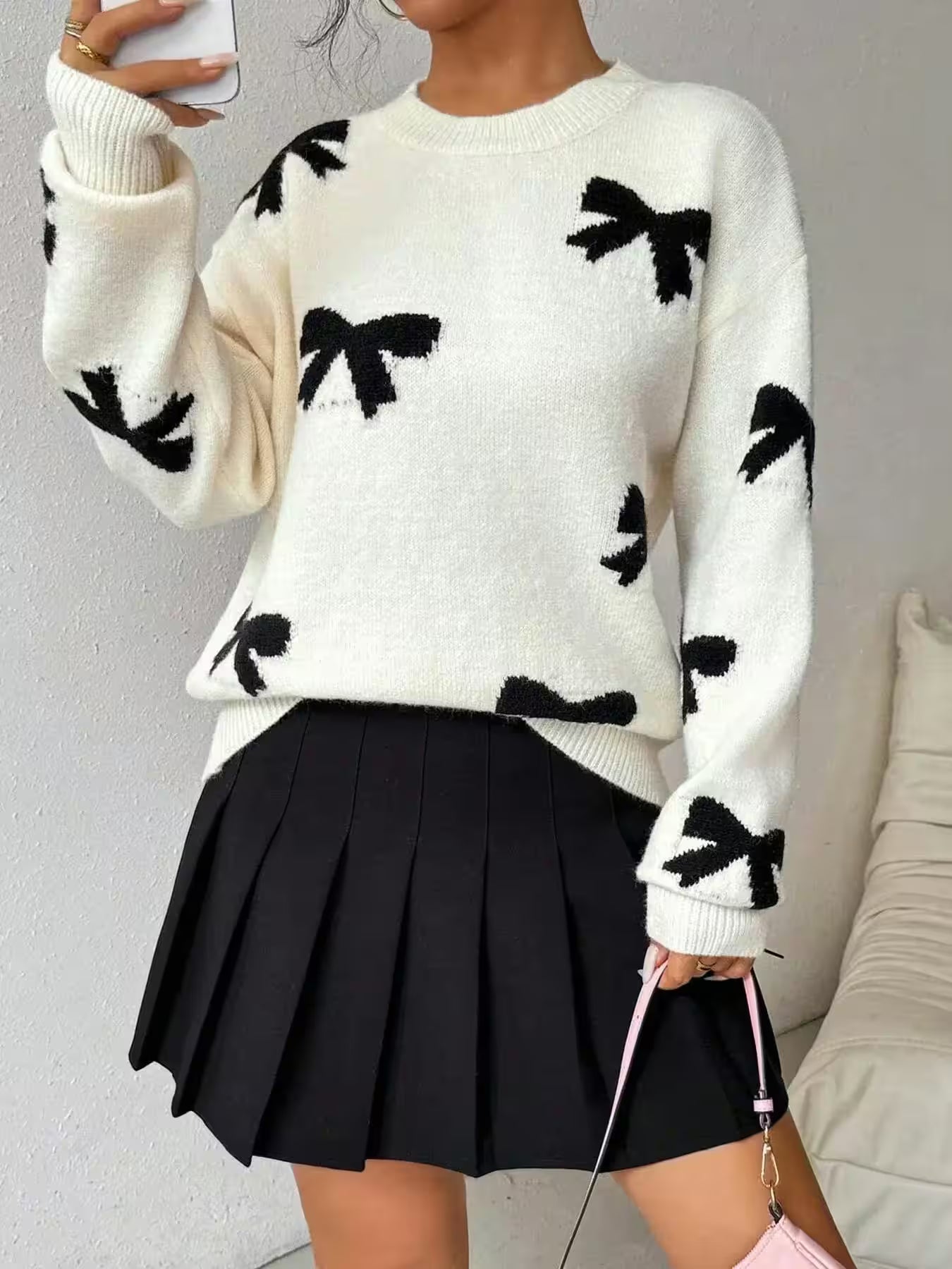 Sweater Lazy and sweet style Elegant - Women's Fashion - View 4