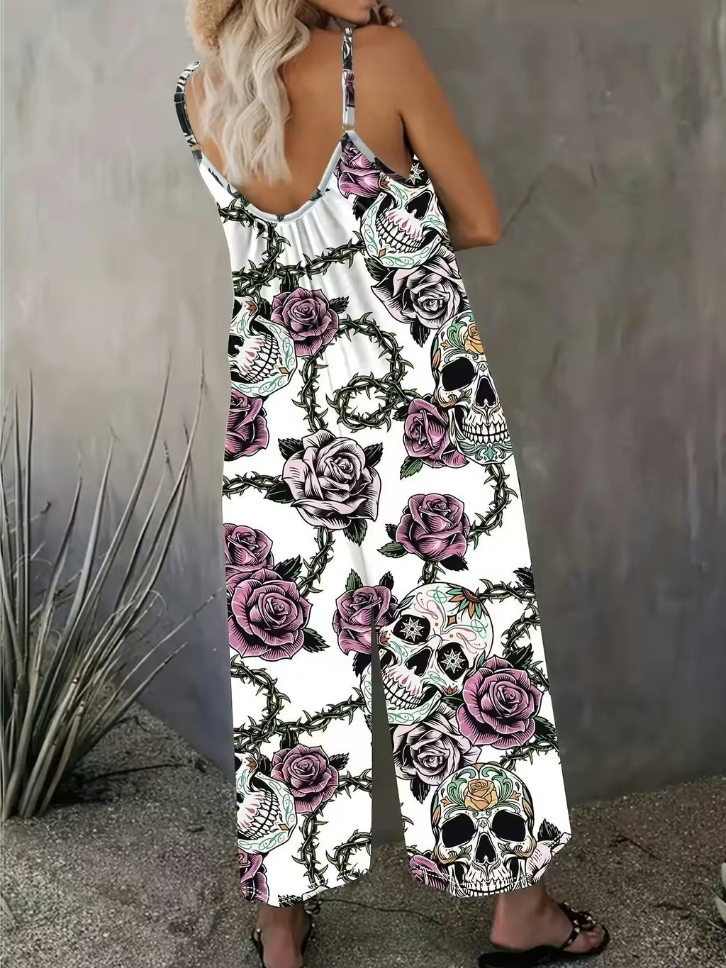 Plus size new Gothic style casual  jumpsuit - Additional View 4